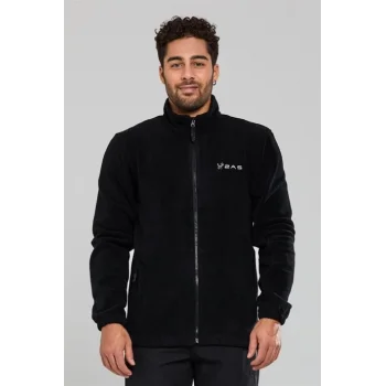 2As Salmon Iı Tam Fermuarlı Erkek Polar Siyah