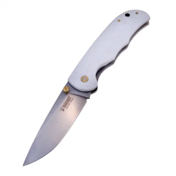 Bigshot S30 Beyaz Mikarta Kabze N690 Paslanmaz Çelik Çakı