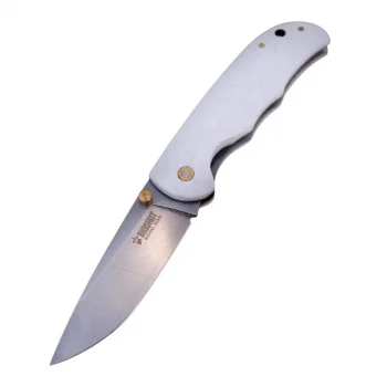 Bigshot S30 Beyaz Mikarta Kabze N690 Paslanmaz Çelik Çakı