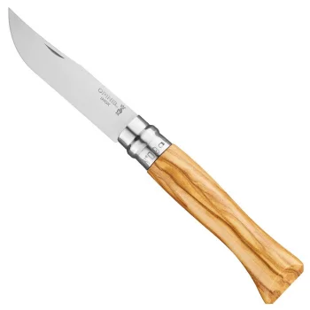 Opinel No 9 Zeytin Saplı Paslanmaz Çelik Katlanır Çakı