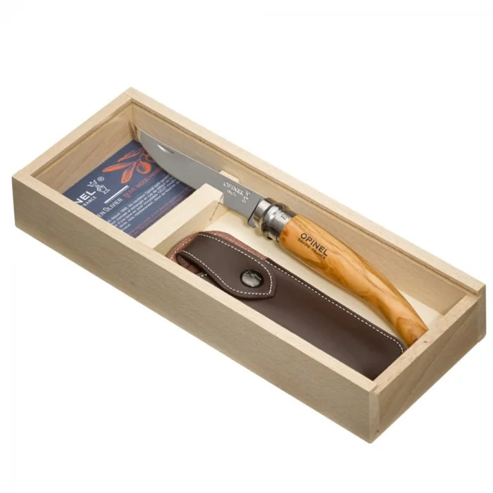 Opinel Inox 10 No Ahşap Kutulu Zeytin Saplı Fileto Çakı