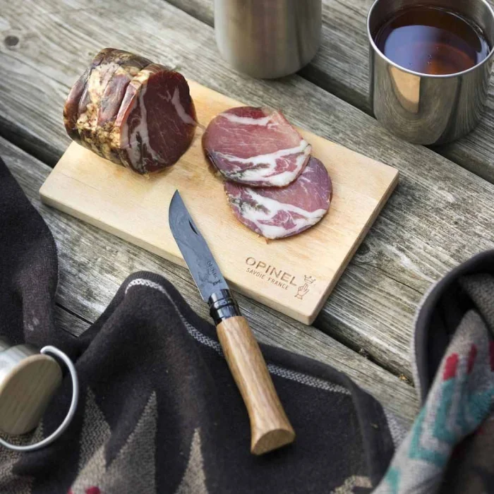 Opinel Inox Black Edition No 8 Meşe Saplı Paslanmaz Çakı (Siyah)