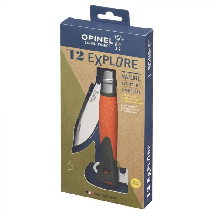 Opinel Inox Explore Terre No 12 Paslanmaz Çelik Çakı (Turuncu)