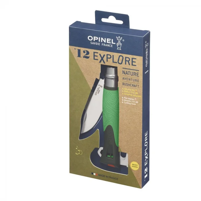 Opinel Inox Explore Terre No 12 Paslanmaz Çelik Çakı (Yeşil)