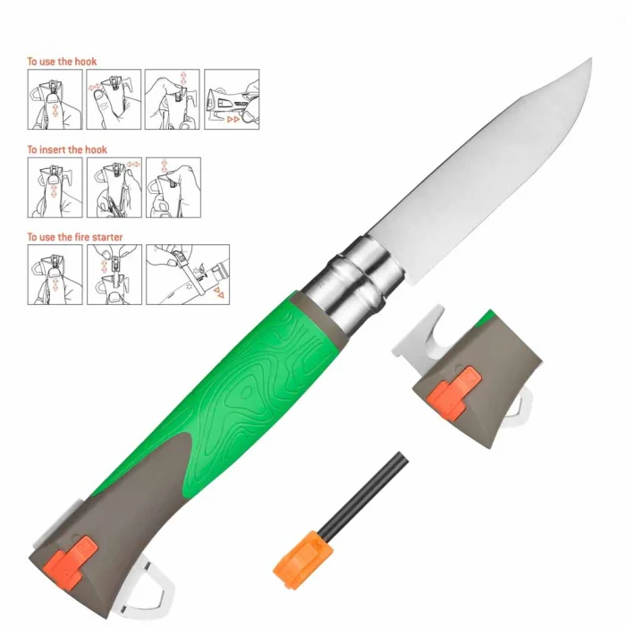 Opinel Inox Explore Terre No 12 Paslanmaz Çelik Çakı (Yeşil)