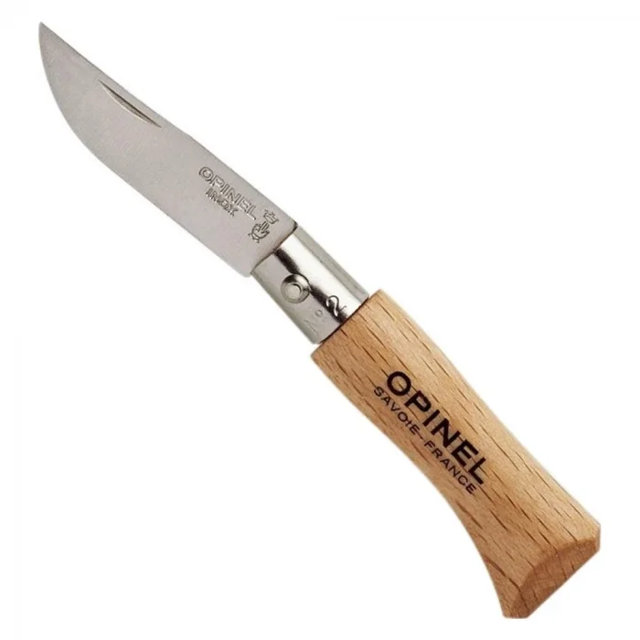 Opinel Inox Kayın Saplı 2 No Paslanmaz Çelik Çakı
