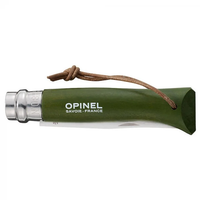 Opinel Inox No 8  Gürgen Saplı Paslanmaz Çelik Çakı (Haki)