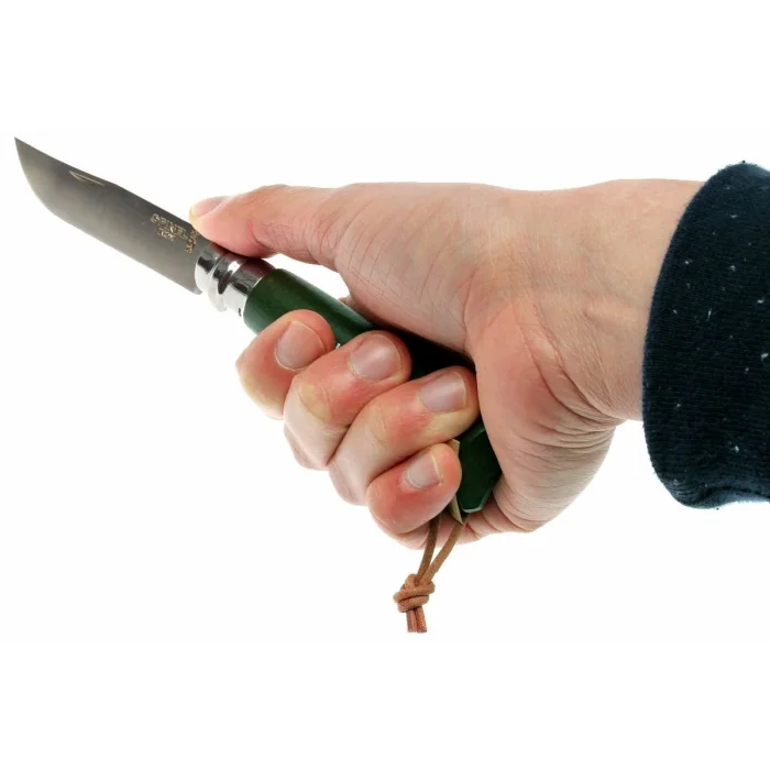 Opinel Inox No 8  Gürgen Saplı Paslanmaz Çelik Çakı (Haki)