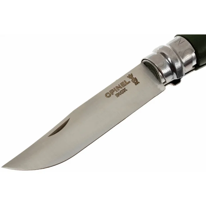 Opinel Inox No 8  Gürgen Saplı Paslanmaz Çelik Çakı (Haki)