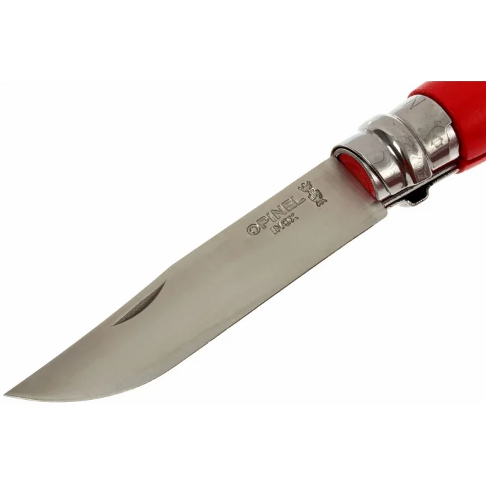 Opinel Inox No 8 Gürgen Saplı Paslanmaz Çelik Çakı (Kırmızı)