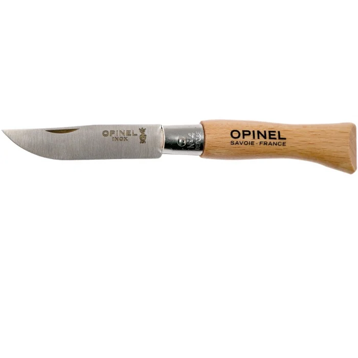 Opinel No 4 Inox Kayın Saplı Paslanmaz Çelik Çakı
