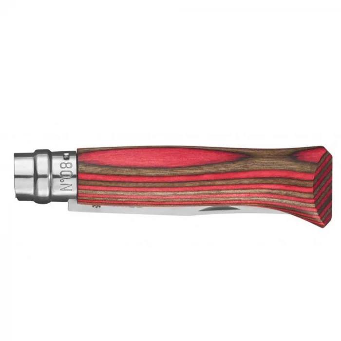 Opinel No 8 Lamine Birch Özel Seri Paslanmaz Bıçak (Kırmızı)