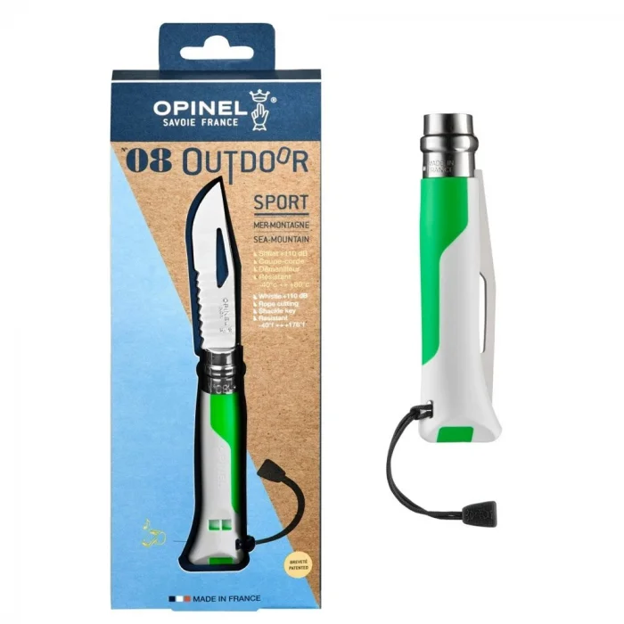 Opinel No 8 Outdoor Fluo Paslanmaz Çelik Çakı (Yeşil)