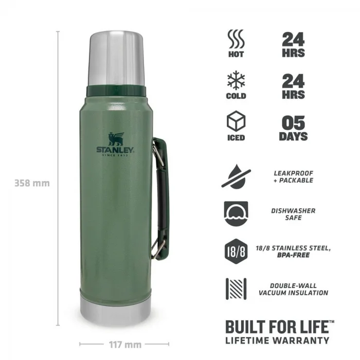 Stanley Klasik Vakumlu Çelik Termos 1 Lt