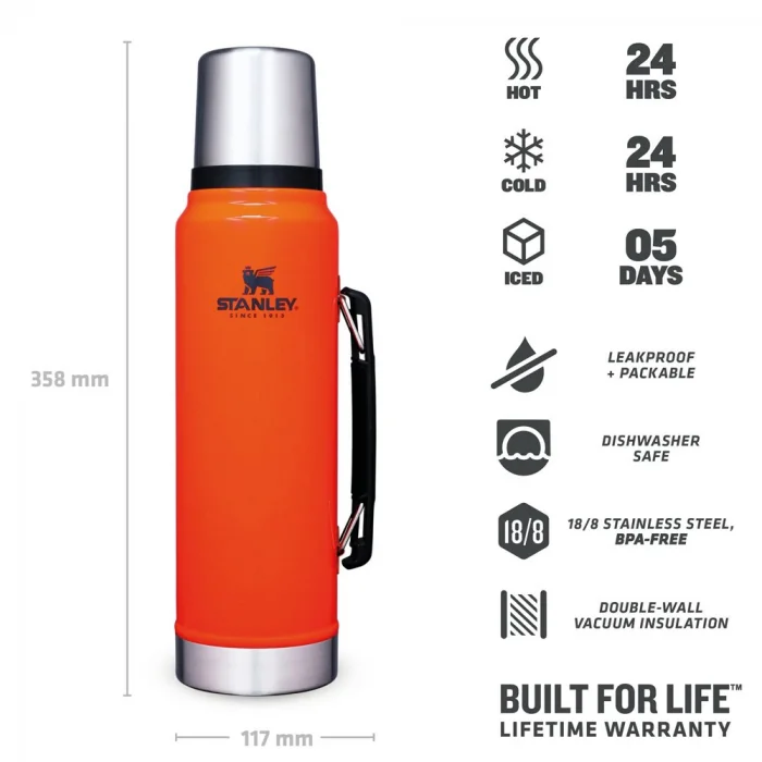Stanley Klasik Vakumlu Paslanmaz Çelik Termos 1 LT
