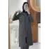FÜME Kapitone Zarafetiyle Kapüşonlu Üçlü Takım