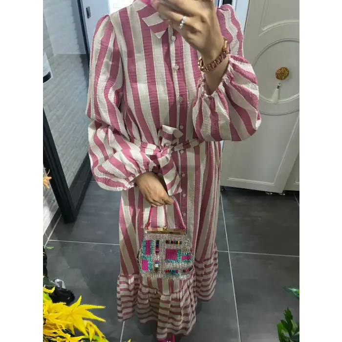 Pembe Gömlek elbise