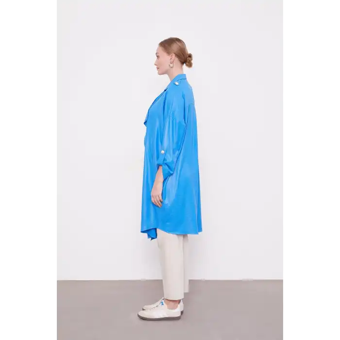 Gri Apolet Detaylı Kısa Kap