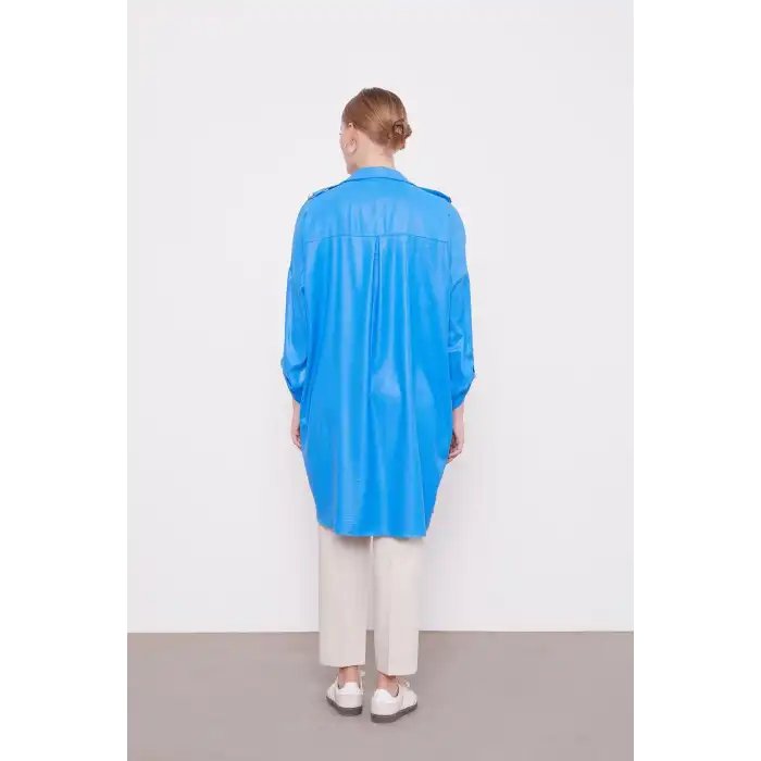 Gri Apolet Detaylı Kısa Kap