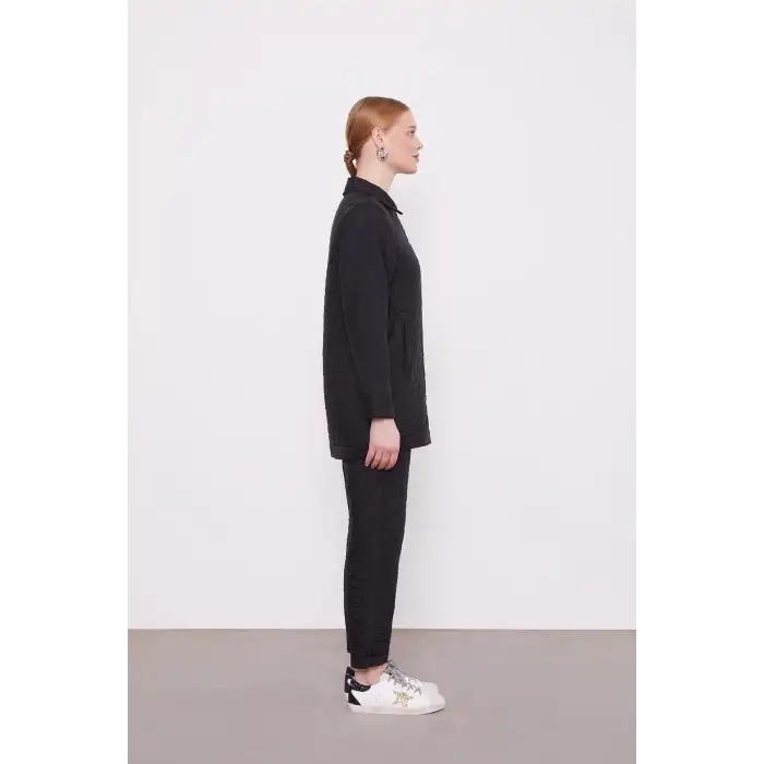 Siyah Çıtçıtlı Kapitone İkili Takım