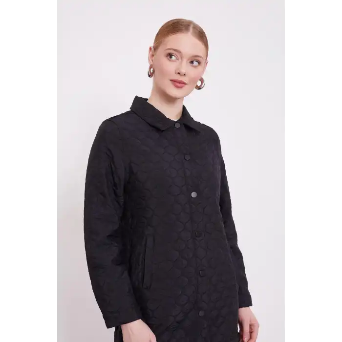 Siyah Çıtçıtlı Kapitone İkili Takım