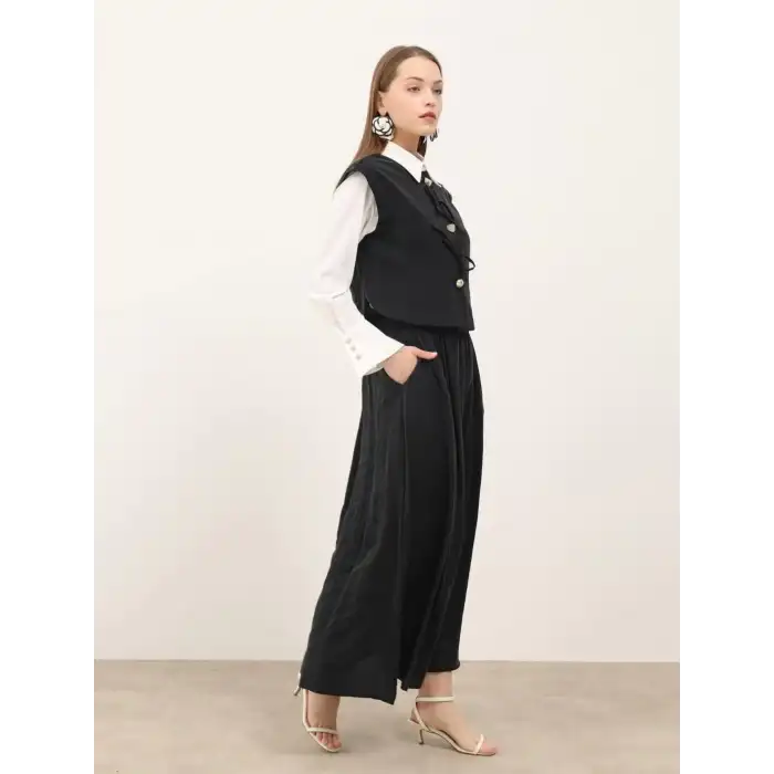 Siyah Yelek etek ikili takım