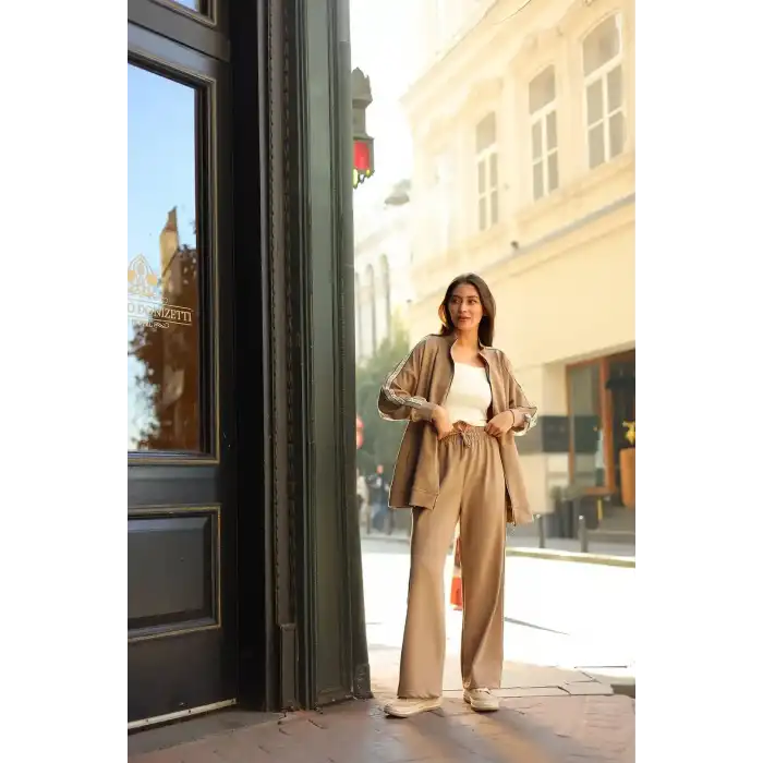 VİZON İki İplik Kumaş Fermuarlı Rahat İkili Takım