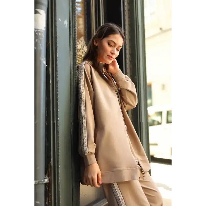 VİZON İki İplik Kumaş Fermuarlı Rahat İkili Takım