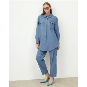 Taş Detaylı Pantolonlu ikili takım