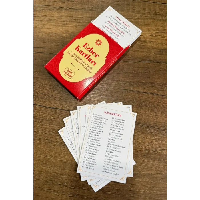 5 Vakit Namazın Tarifi Namaz Sureleri ve Duaları Ezber Kartları