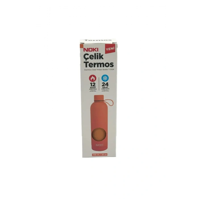 Noki Turuncu Çelik Matara Vidalı Kapak Soft Touch 730 ml