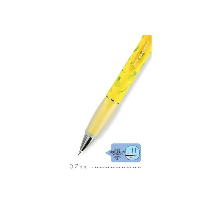Serve Deep Meyve Serisi Ananas Figürlü Neon Sarı 0.7 mm Versatil Uçlu Kalem