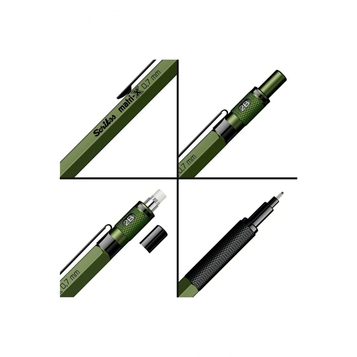 Scrikss Matri-X Mekanik Kurşun Kalem 0.7 mm Haki