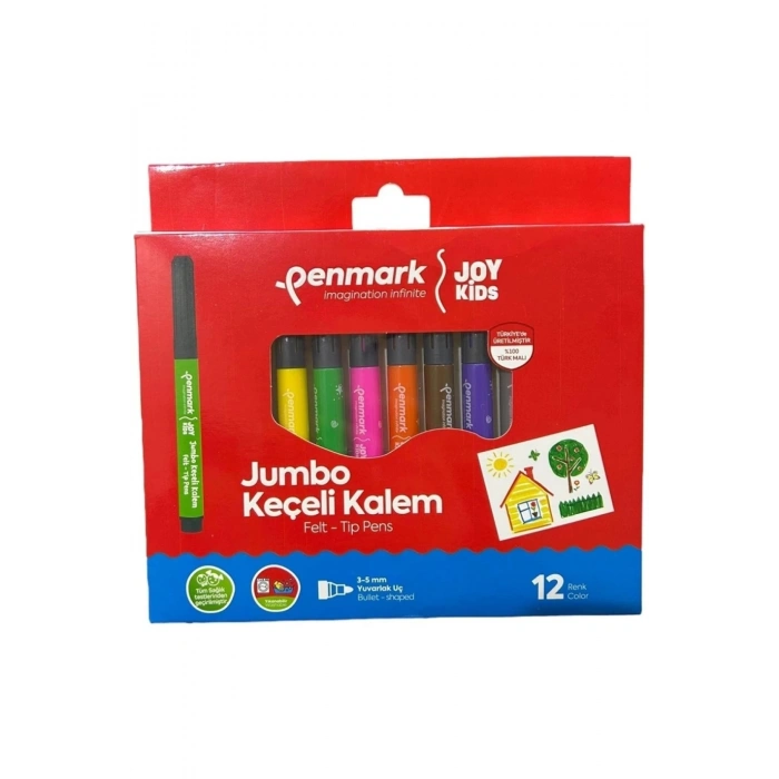 Penmark Yıkanabilir Süper Jumbo Keçeli Kalem 12 Li