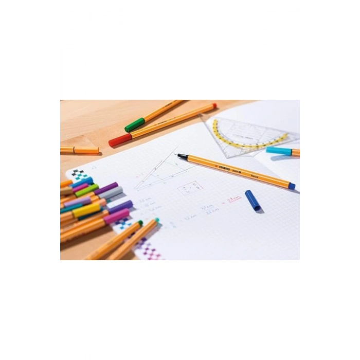 Stabilo 88 Point Keçe Uçlu Kalem Açık Alev Kırmızısı