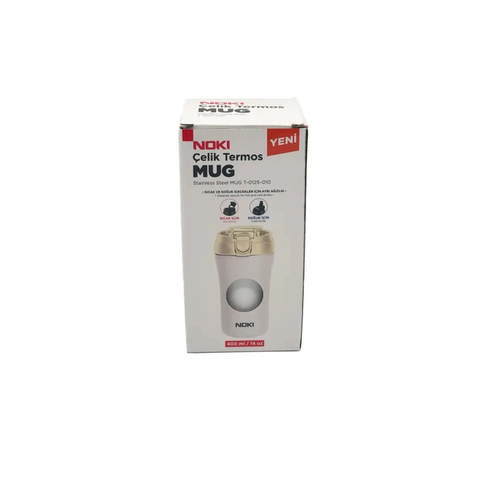 Noki Çelik Kahve Kupası Beyaz 370 ml