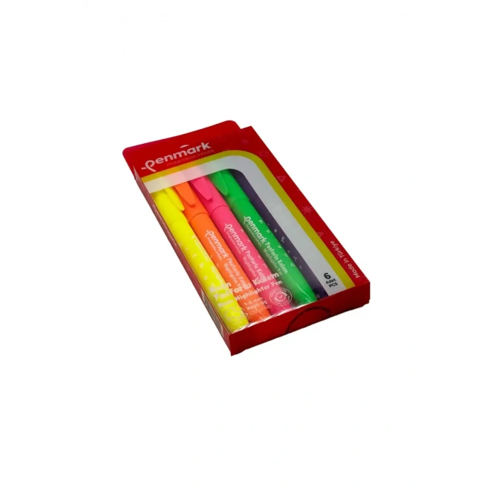 Penmark Kalem Tipi Fosforlu Bristol Kalem Neon Renkler 6 Lı