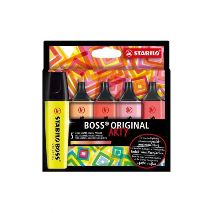 Stabilo Boss Arty Fosforlu Kalem Sıcak Renkler 5 Li