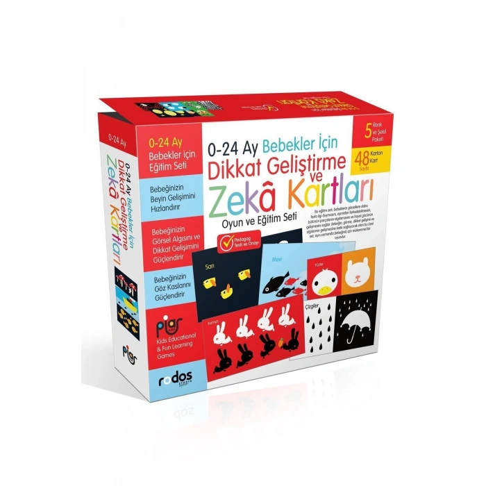 0-24 Ay Bebekler İçin Dikkat Geliştirme Ve Zeka Kartları