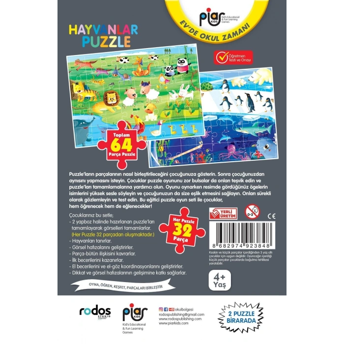 Hayvanlar Puzzle 2 Puzzle Bir Arada