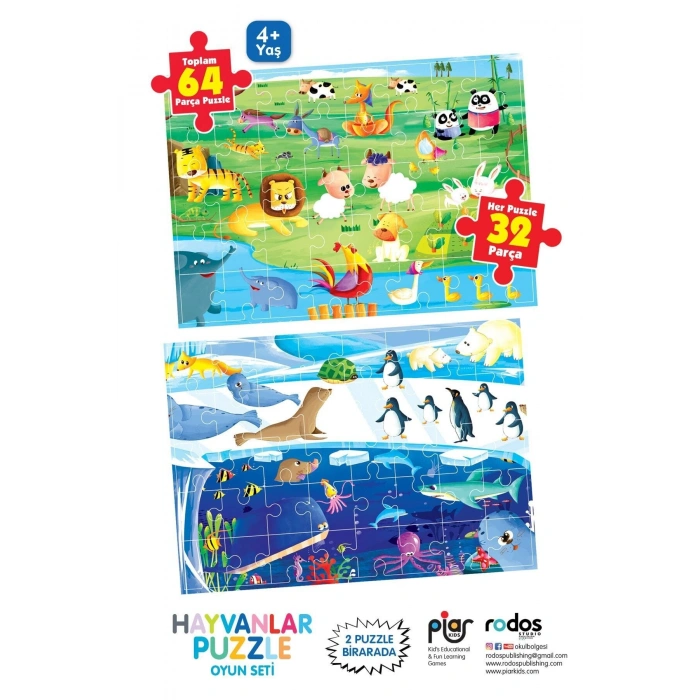 Hayvanlar Puzzle 2 Puzzle Bir Arada