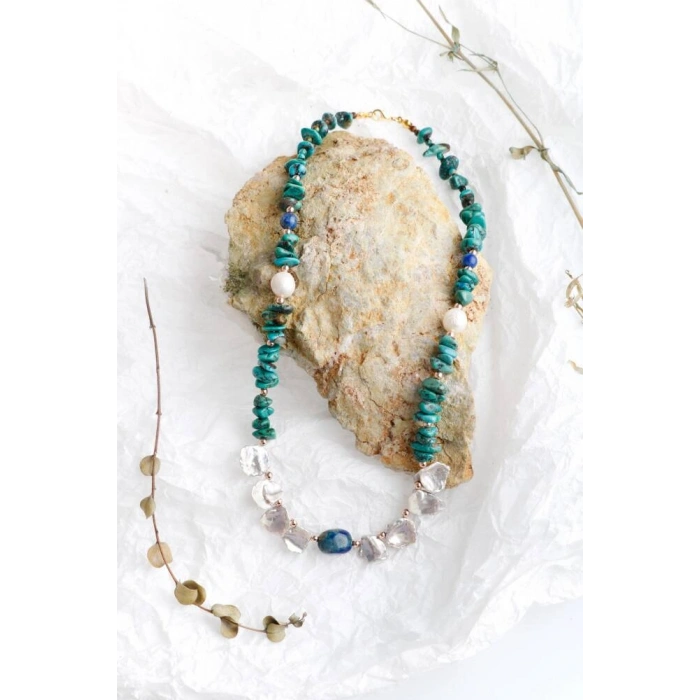 Afrika Asaleti, Firuze İnci Lapis Doğal Taş Kolye