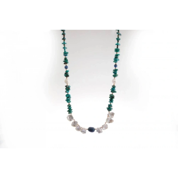 Afrika Asaleti, Firuze İnci Lapis Doğal Taş Kolye