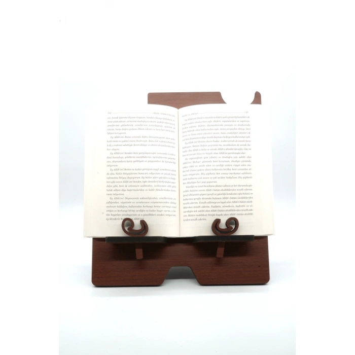 Ahşap Kitap Okuma ve Tablet Standı Organizer
