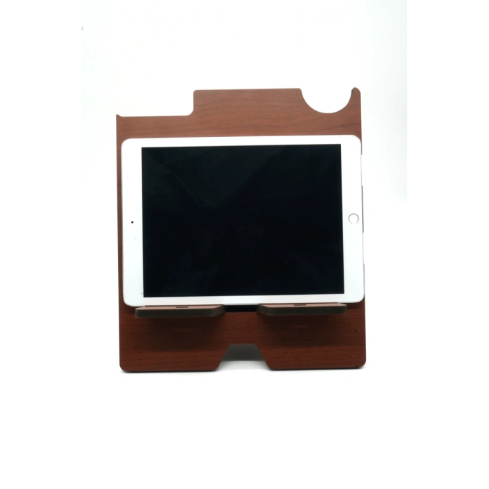 Ahşap Kitap Okuma ve Tablet Standı Organizer