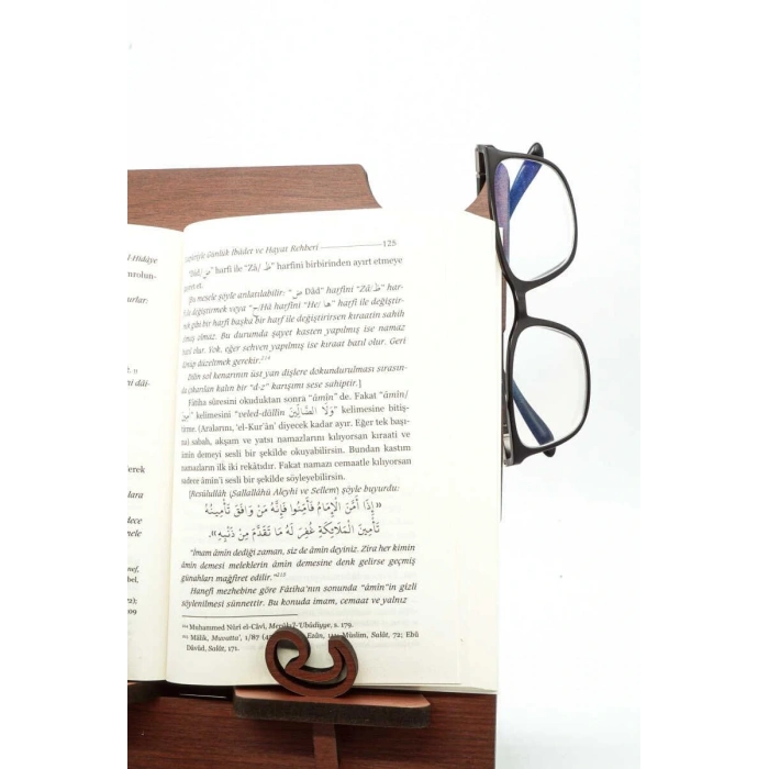 Ahşap Kitap Okuma ve Tablet Standı Organizer