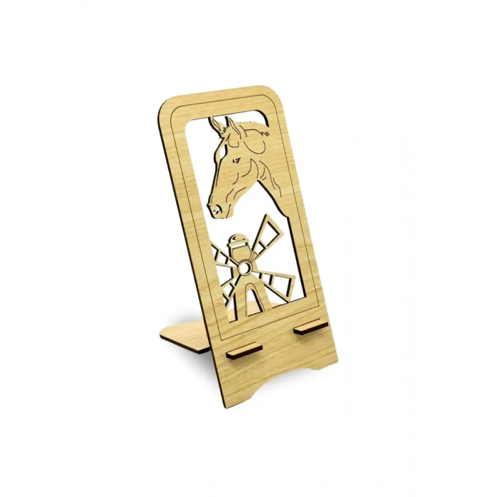 Ahşap Telefon Standı At