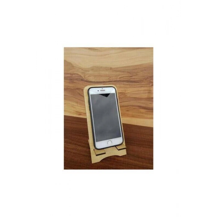 Ahşap Telefon Standı Kedi