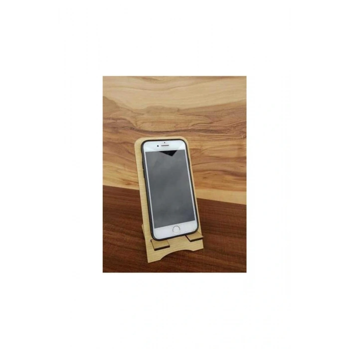 Ahşap Telefon Standı Kedi