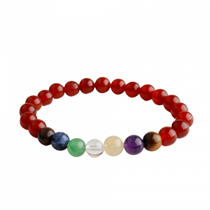 Akik Çakra Bileklik Ametist, Jasper, Kaplan Gözü, Akik, Kuvars, Lapis